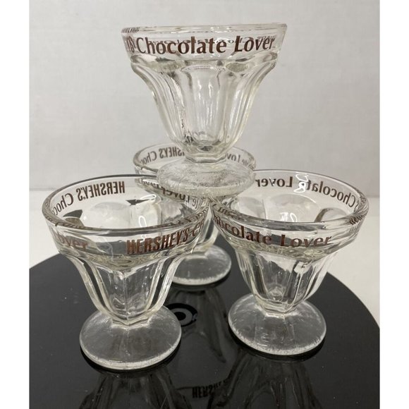 4 Hershey's Chocolate Lover Ice Cream Sundae 3oz Parfait Cups 3.25" tall - NEW - Picture 7 of 8